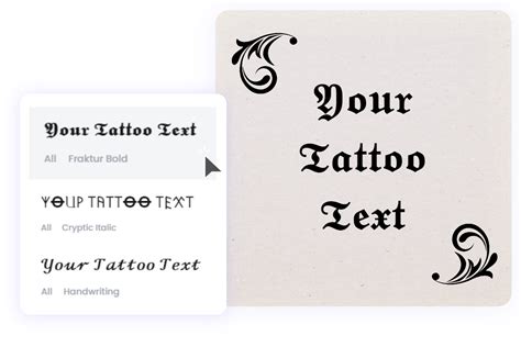 tattoo schrift creator